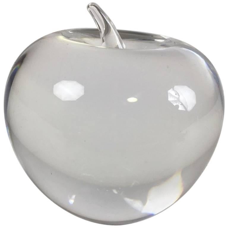 tiffany glass apple paperweight