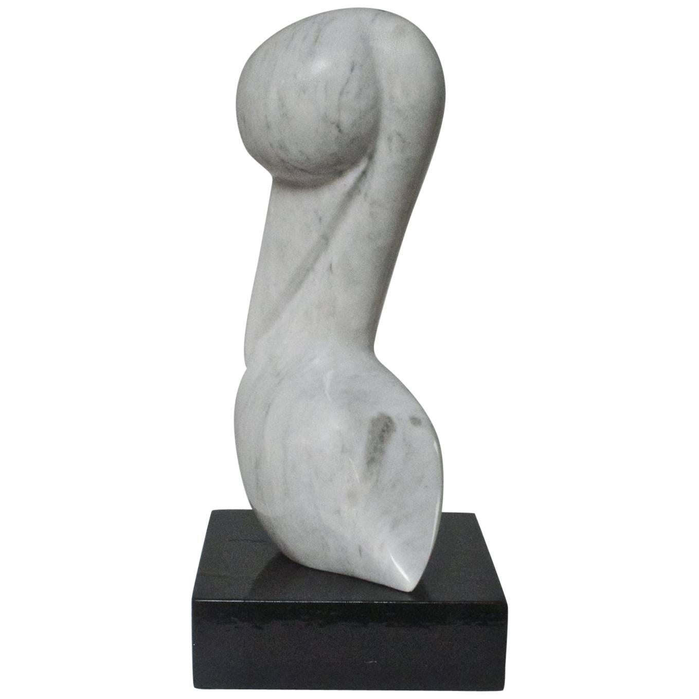 Abstract Marble Sculpture of a Pelican For Sale