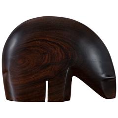 Vintage Mid-Century Rosewood Polar Bear