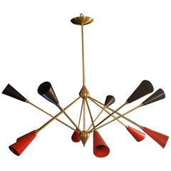 Black and Red Italian Chandelier