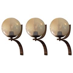 1950s Italian Brass Sconces Attributed to Gino Sarfatti 7