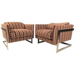 "Cube" Lounge Chairs by Milo Baughman for Thayer Coggin 2