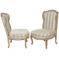 Pair of Vintage Boudoir Slipper Chair