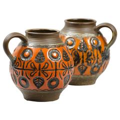 Pair of Glazed Ceramic Jugs 10
