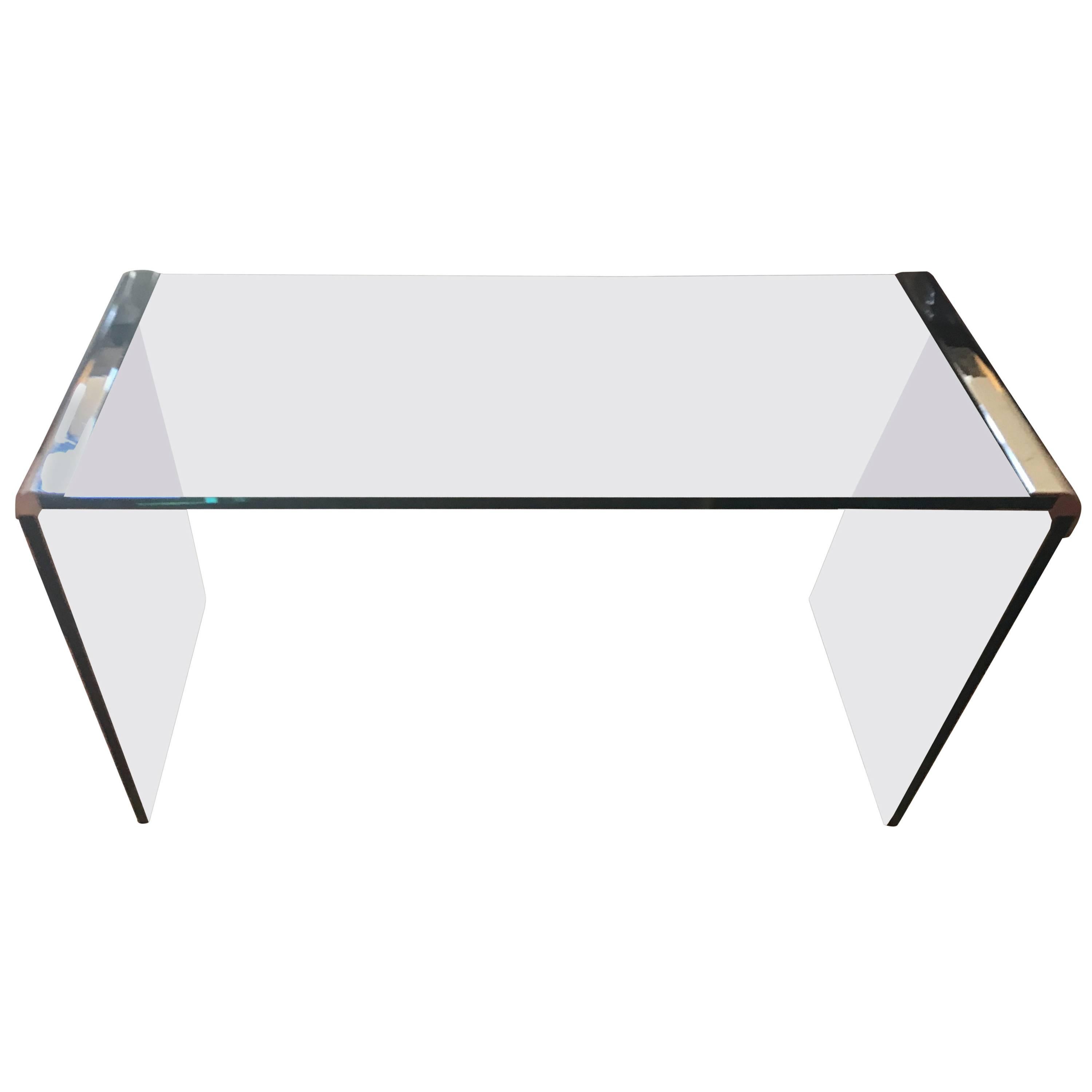 Glass and Chrome Waterfall Pace Collection Console Table