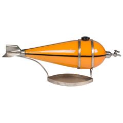 Tinted Glass Airplane Liquor Dispenser, French, 1930s 3