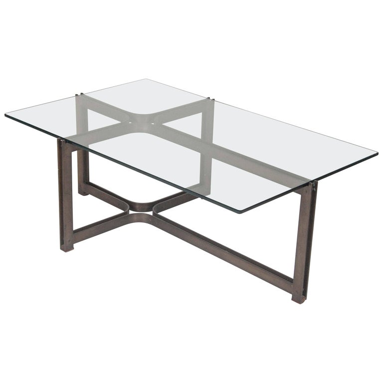 Bronze and Rosewood Coffee Table Designed by Roger Sprunger for Dunbar Bronze and Rosewood Coffee Table Designed by Roger Sprunger for Dunbar