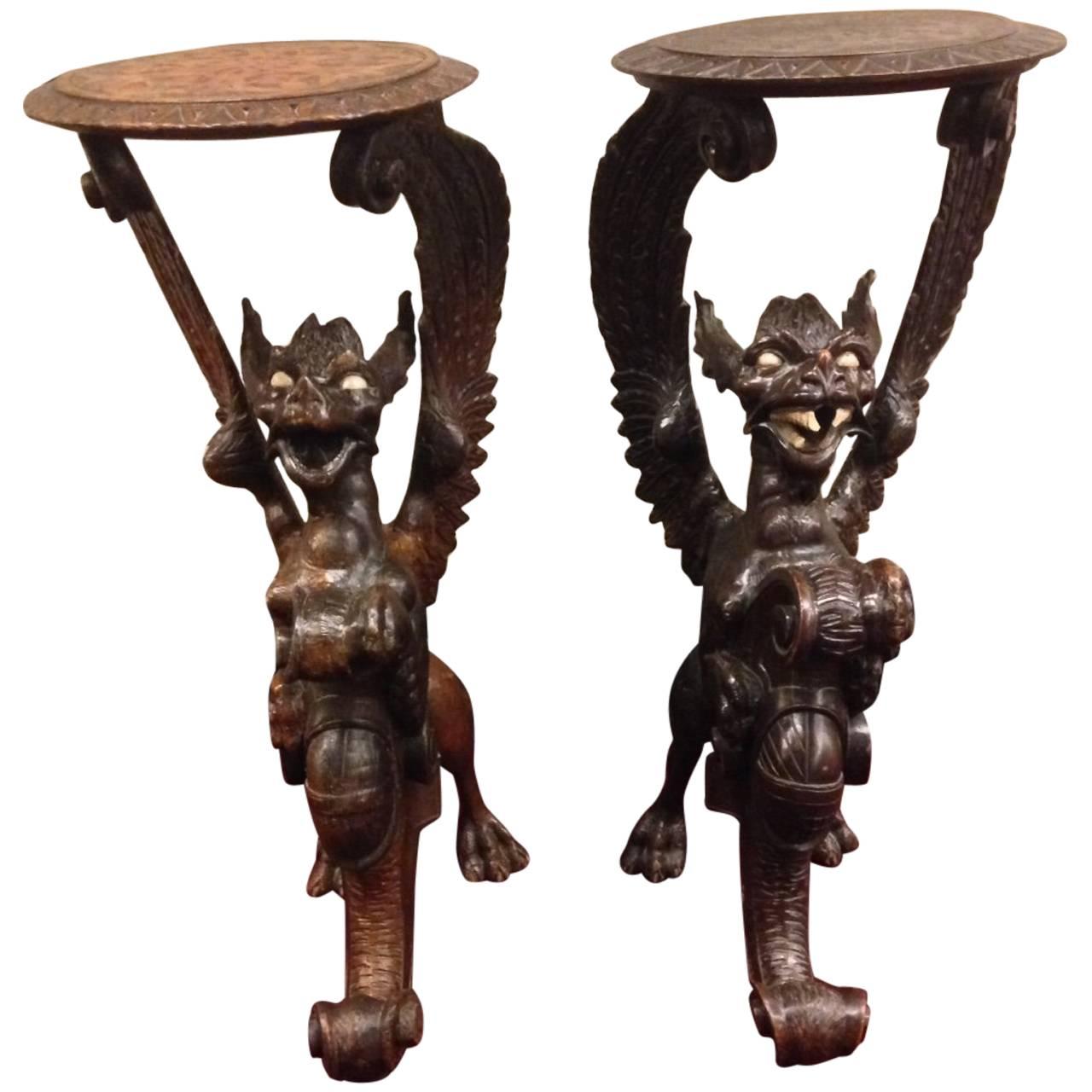 Pair of 19th Century Griffons For Sale