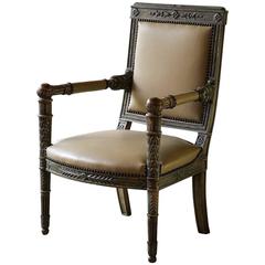 19th Century Single Painted Directoire Armchair 4
