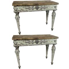 Pair of Hand-Painted Console Tables 11