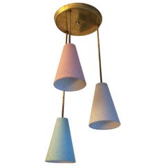 Graduated Pastel Cone Cluster Pendants by Lightolier