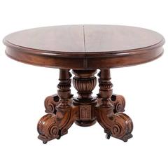 Antique French 19th Century Oval Extending Table