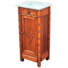 Antique Faux Bamboo Nightstand
