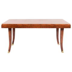 Art Deco French Amboyna Dining Table 2