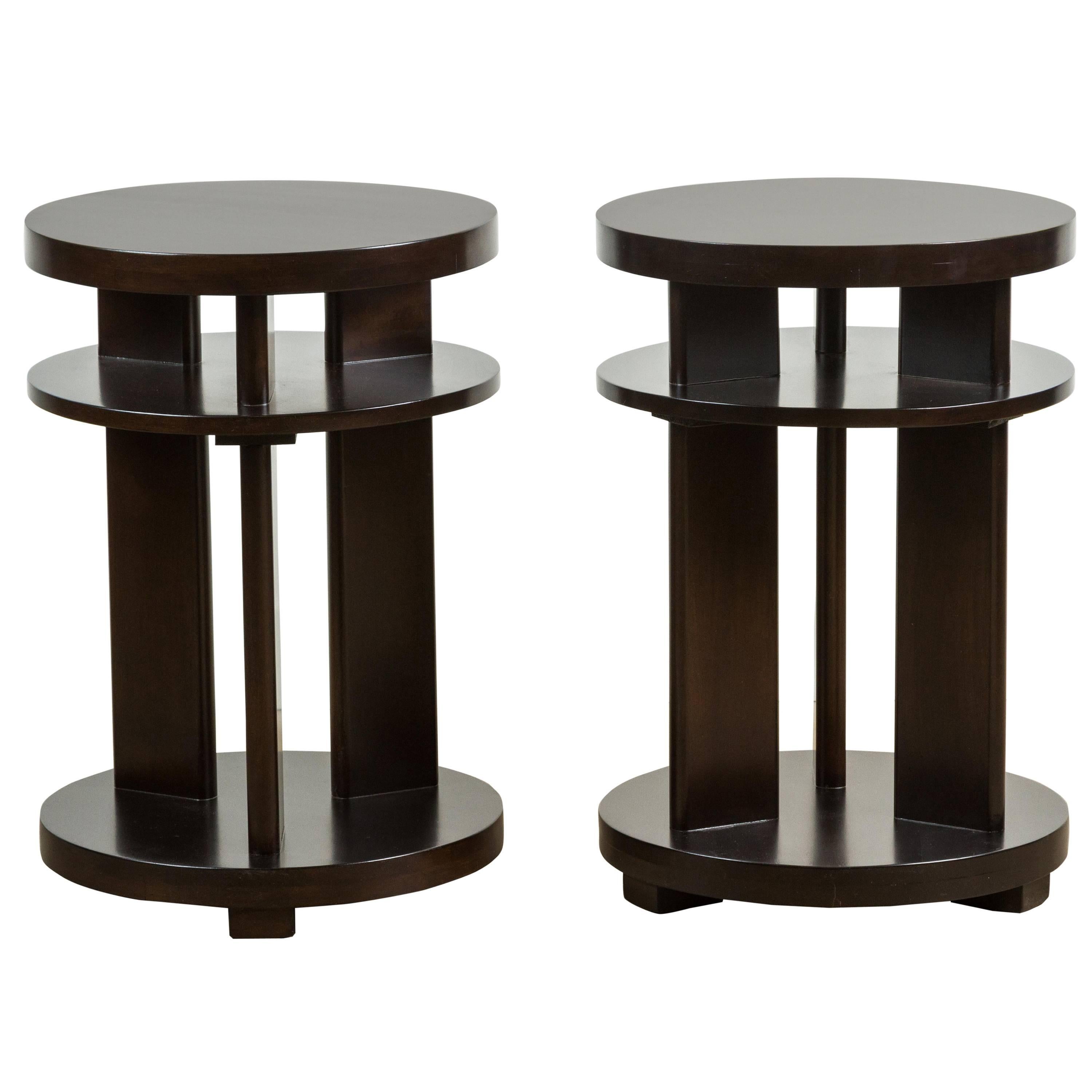Pair of 1940s Mahogany Side Tables