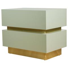 Stacked Box Nightstand with Brass by Lawson-Fenning 4