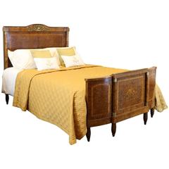 Burr Walnut Empire Style Bed WK70