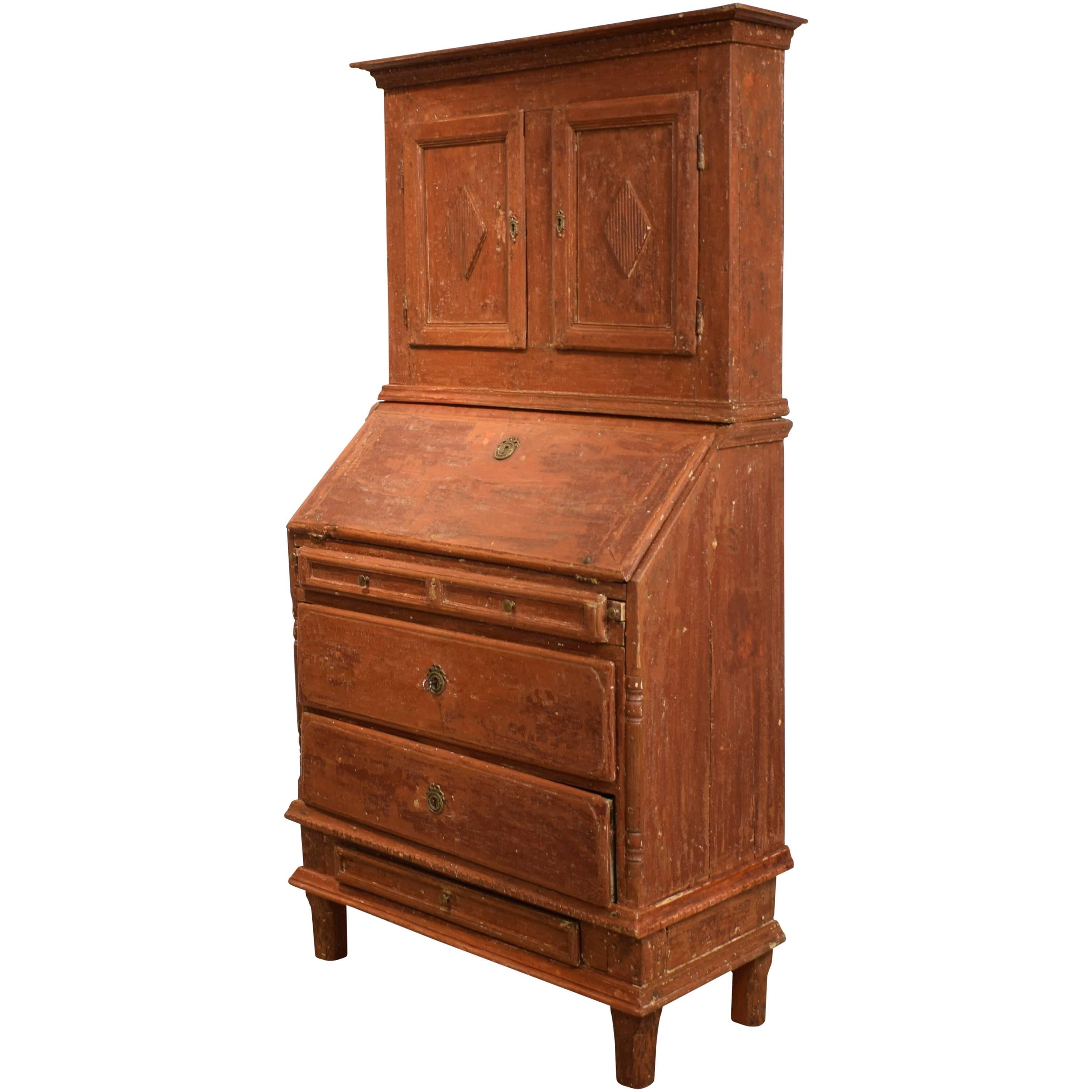 Early 19th Century Swedish Gustavian Secretary Cabinet