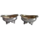 Very Unusual Pair of George III Salt Cellars Made in London by William Sharp