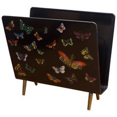 Rare early Piero Fornasetti, "Farfalle" Magazine Rack, Italy, circa 1955