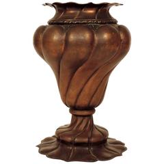 Monumental Italian 1920s copper vase 7