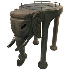 Exquisite and Rare Elephant Bar Cart by Marge Carson