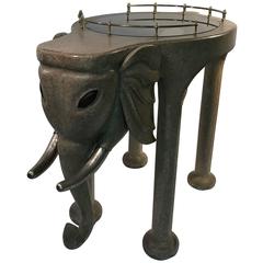 Exquisite and Rare Elephant Bar Cart by Marge Carson