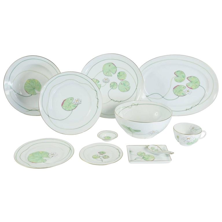 Hermes "Nil" Porcelain Dinnerware Service 46 Pieces at 1stDibs | hermes nil  china