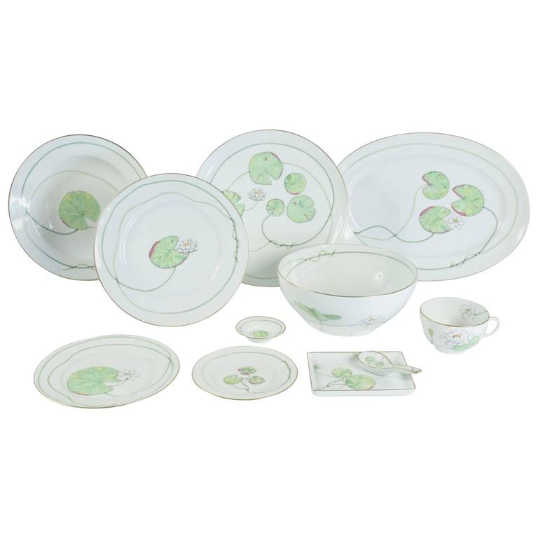 Hermes "Nil" Porcelain Dinnerware Service 46 Pieces at 1stDibs