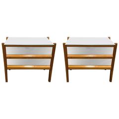 Pair of French Mirrored Nightstands style of Andre Sornay 12