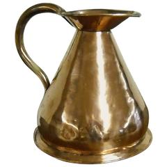 Antique French Copper Measuring Pitcher