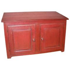 Canadian Painted Barn Red Two-Door Buffet