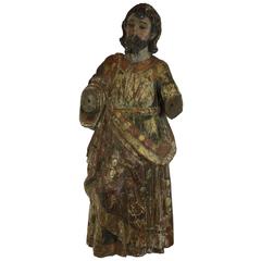 Antique 18th Century Polychrome Santos