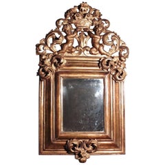 Large 18th Century Carved English Giltwood Mirror