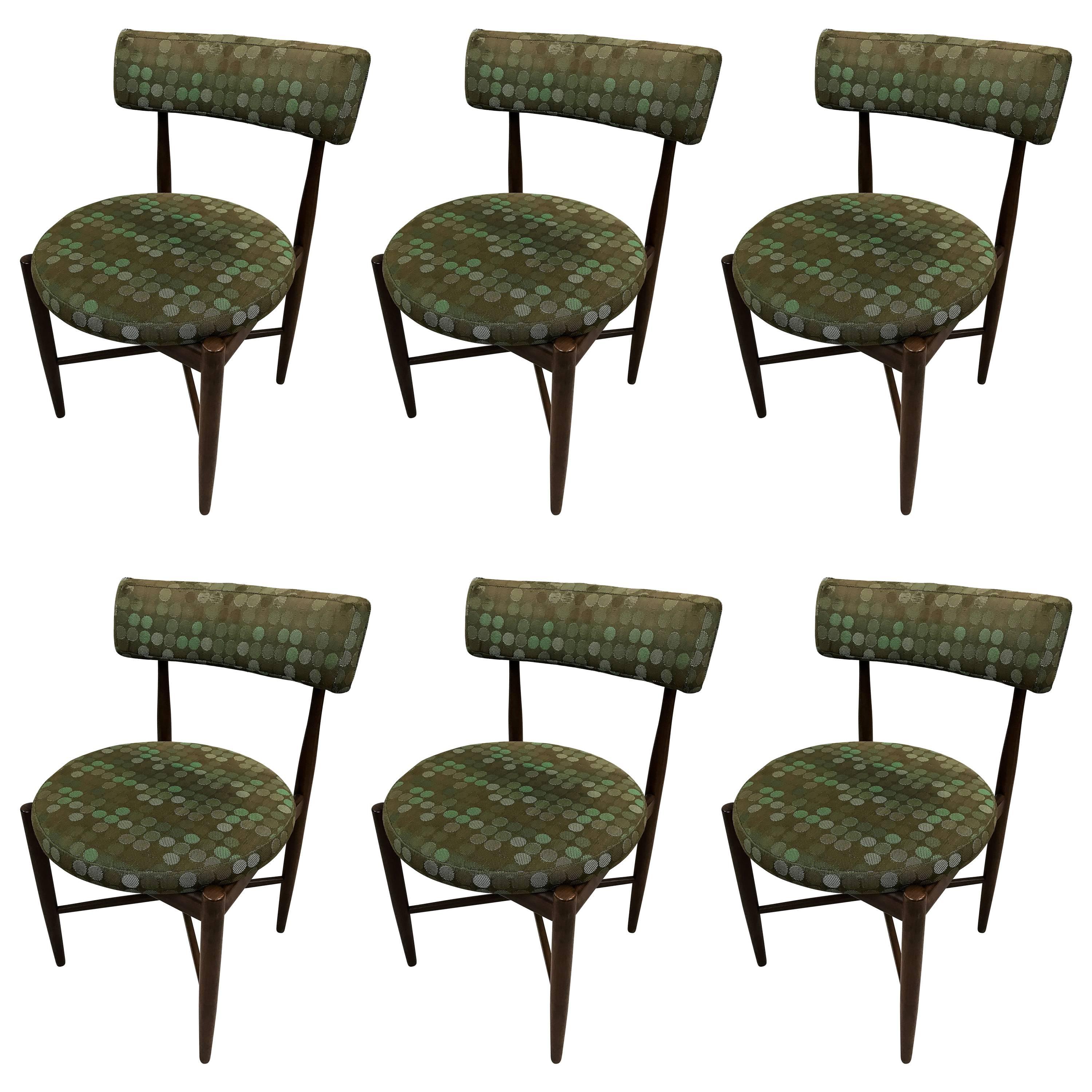 Set of Six Mid-Century Danish G-Plan Dining Chairs Attributed to Ib Kofod Larsen For Sale