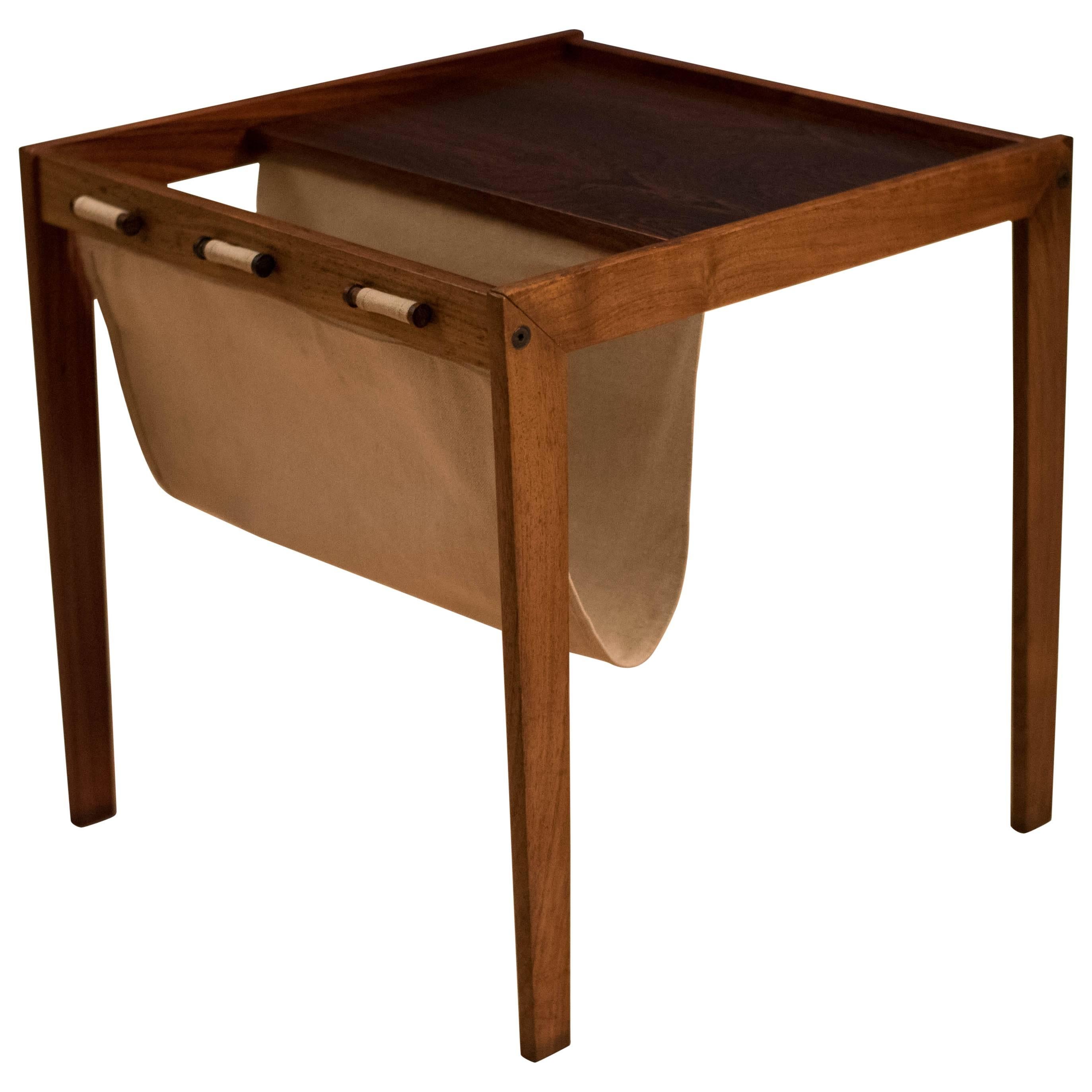 Vintage Danish Rosewood Magazine End Table