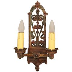1 of 5 Double Light Spanish Revival Sconces
