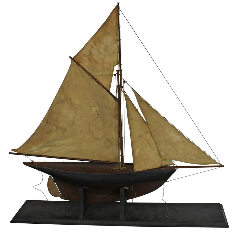 Antique Pond Boat Model For Sale at 1stdibs