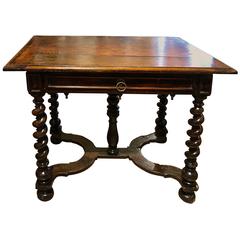 Early 17th Century Louis XIII Period French Provincial Writing Table or Side Tab