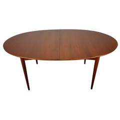 Modernist Teak Expandable Dining Table, Made in Denmark, Rare Butterfly Leaf