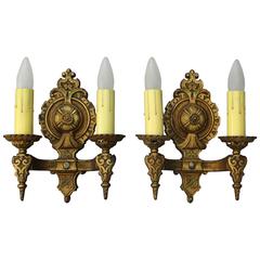 Paid of Double Light Spanish Revival Sconces