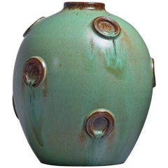 Jerk Werkmaster Ceramic Vase for Nittsjo, Sweden, 1930s-1940s