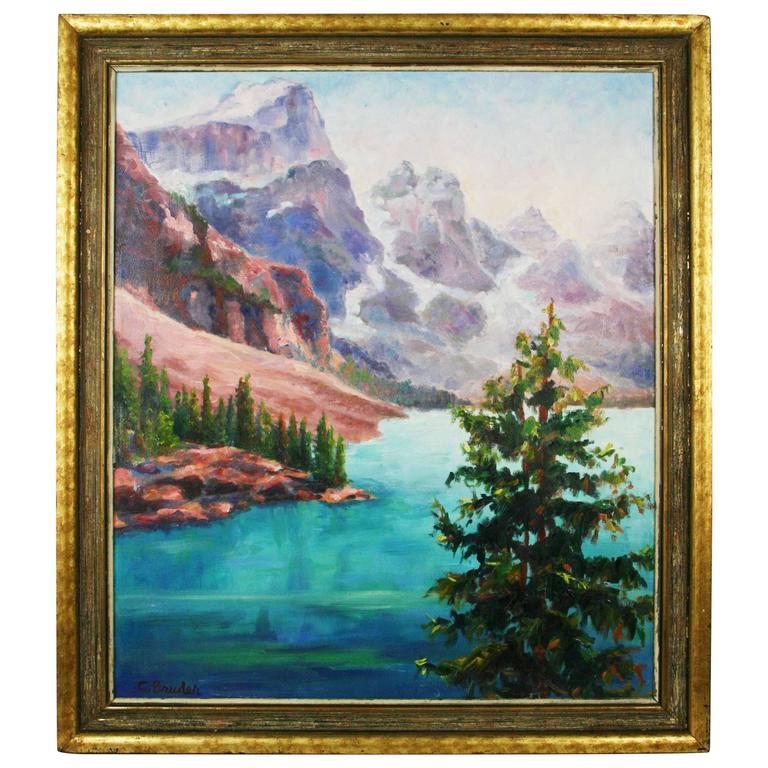 Pacific Northwest Landscape Painting by C.Bruder For Sale at 1stdibs
