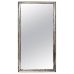 Rectangular Silver Gilt Mirror with the Original Mercury Glass