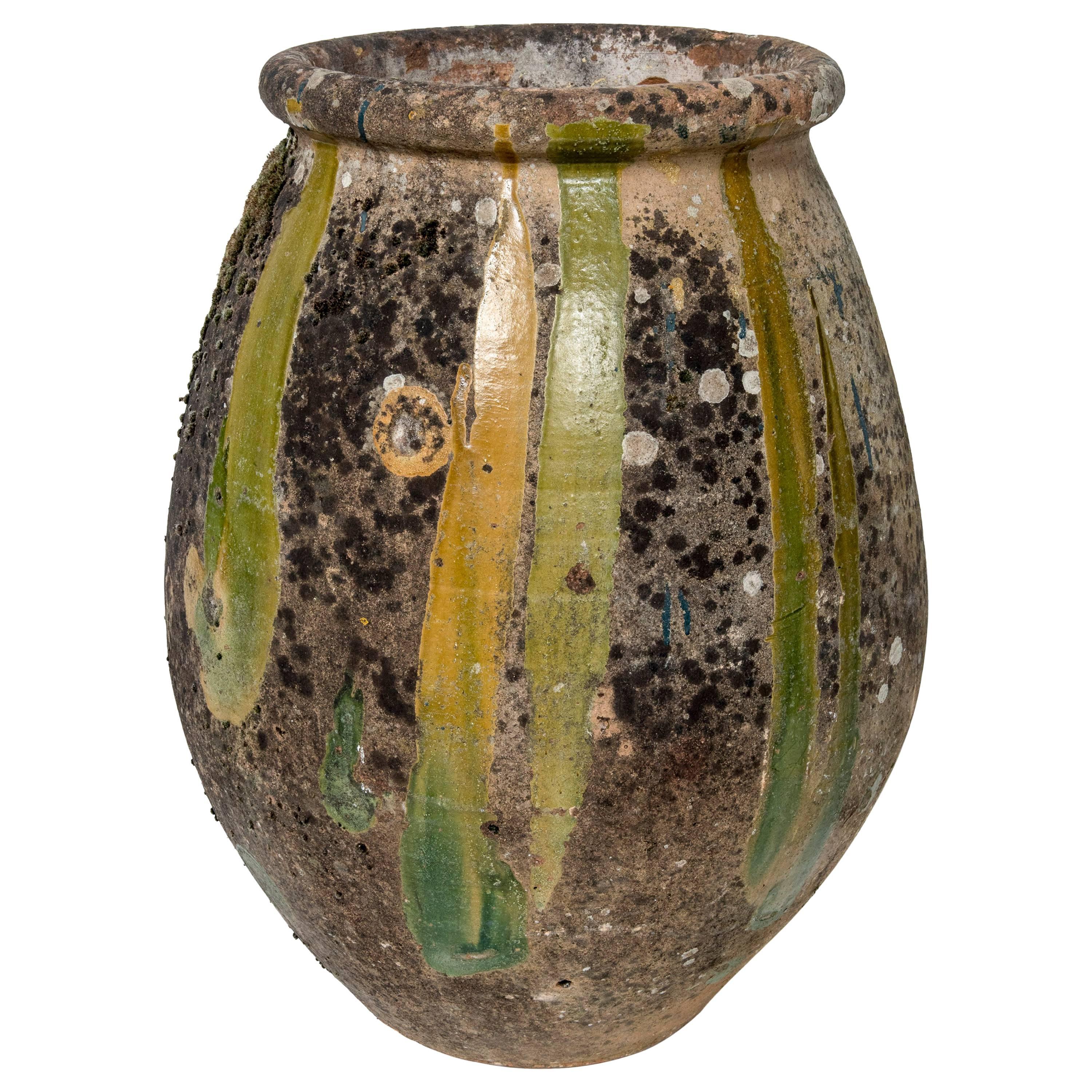 Biot Jar with Green Glaze