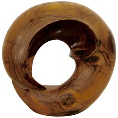 Nice Sculpture Out of Olive Wood by Noted Artist Leon Bronstein