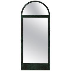 One of a Kind Large Architectural Antique Copper Mirror 6