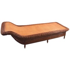 Victorian Wicker Chaise Recamier Daybed