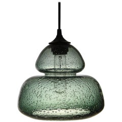 Sockel-Pendelleuchte der Groove Series, moderne handgefertigte Glasleuchte