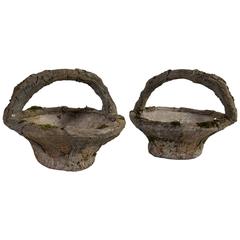 Pair of Faux Bois Baskets 9